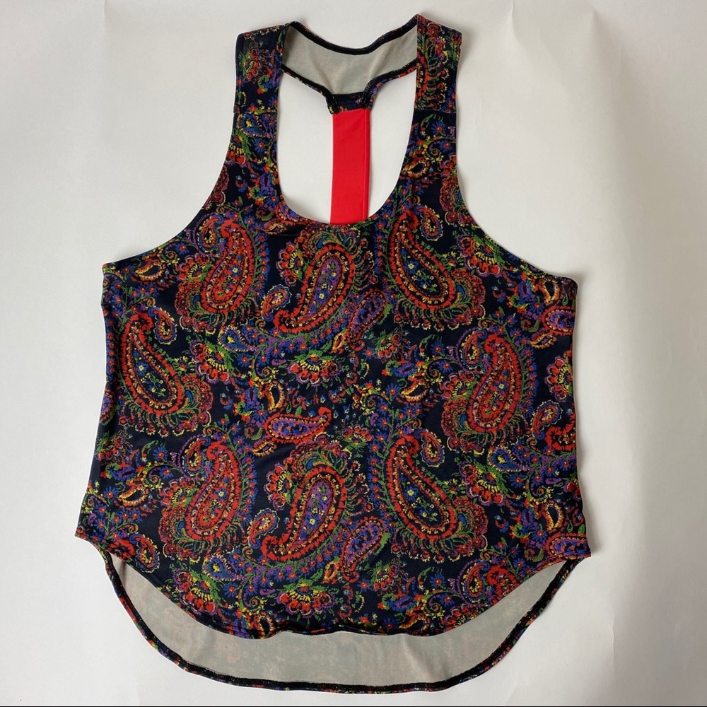 Onzie Paisley Athletic Yoga Tank Top multi color